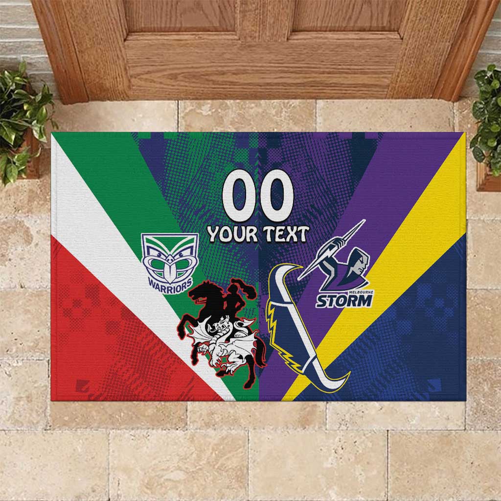 Custom Dragons-Cowboys Combine Storm-Warriors Rubber Doormat Sport Style Version 02