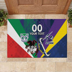 Custom Dragons-Cowboys Combine Storm-Warriors Rubber Doormat Sport Style Version 02