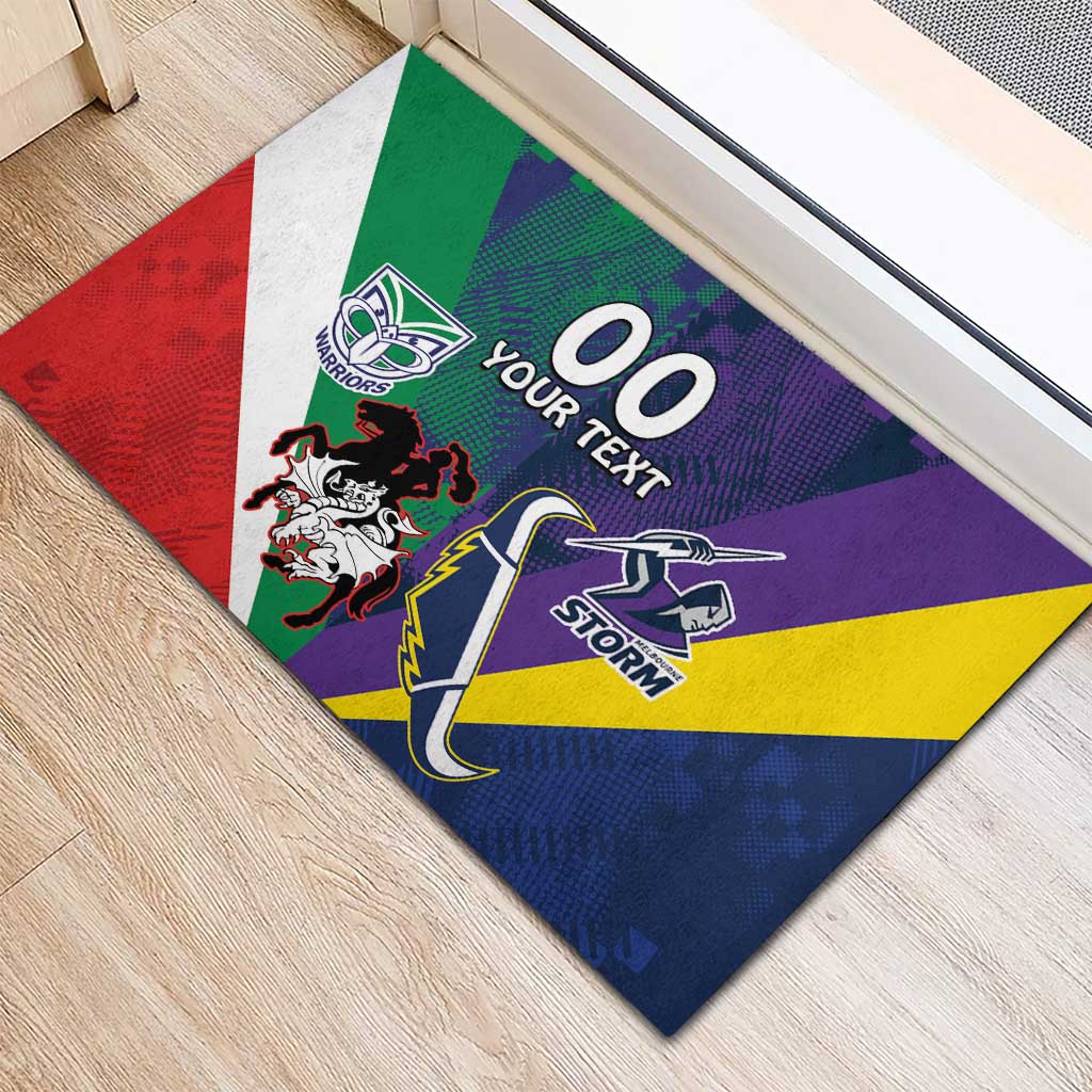 Custom Dragons-Cowboys Combine Storm-Warriors Rubber Doormat Sport Style Version 02
