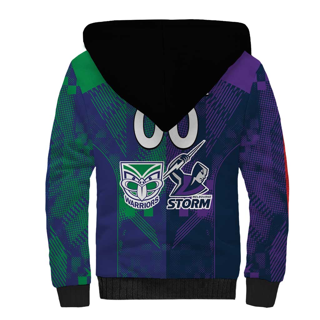 Custom Dragons-Cowboys Combine Storm-Warriors Sherpa Hoodie Sport Style Version 02