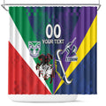 Custom Dragons-Cowboys Combine Storm-Warriors Shower Curtain Sport Style Version 02
