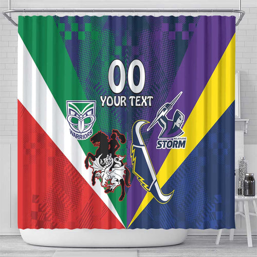 Custom Dragons-Cowboys Combine Storm-Warriors Shower Curtain Sport Style Version 02