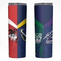 Custom Dragons-Cowboys Combine Storm-Warriors Skinny Tumbler Sport Style Version 02