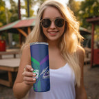 Custom Dragons-Cowboys Combine Storm-Warriors Skinny Tumbler Sport Style Version 02