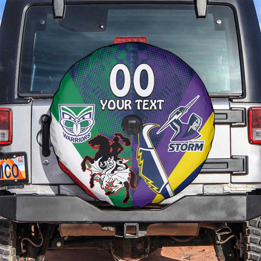 Custom Dragons-Cowboys Combine Storm-Warriors Spare Tire Cover Sport Style Version 02