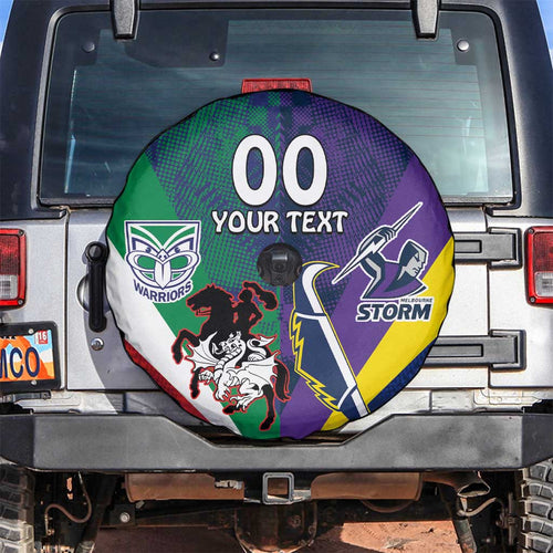 Custom Dragons-Cowboys Combine Storm-Warriors Spare Tire Cover Sport Style Version 02