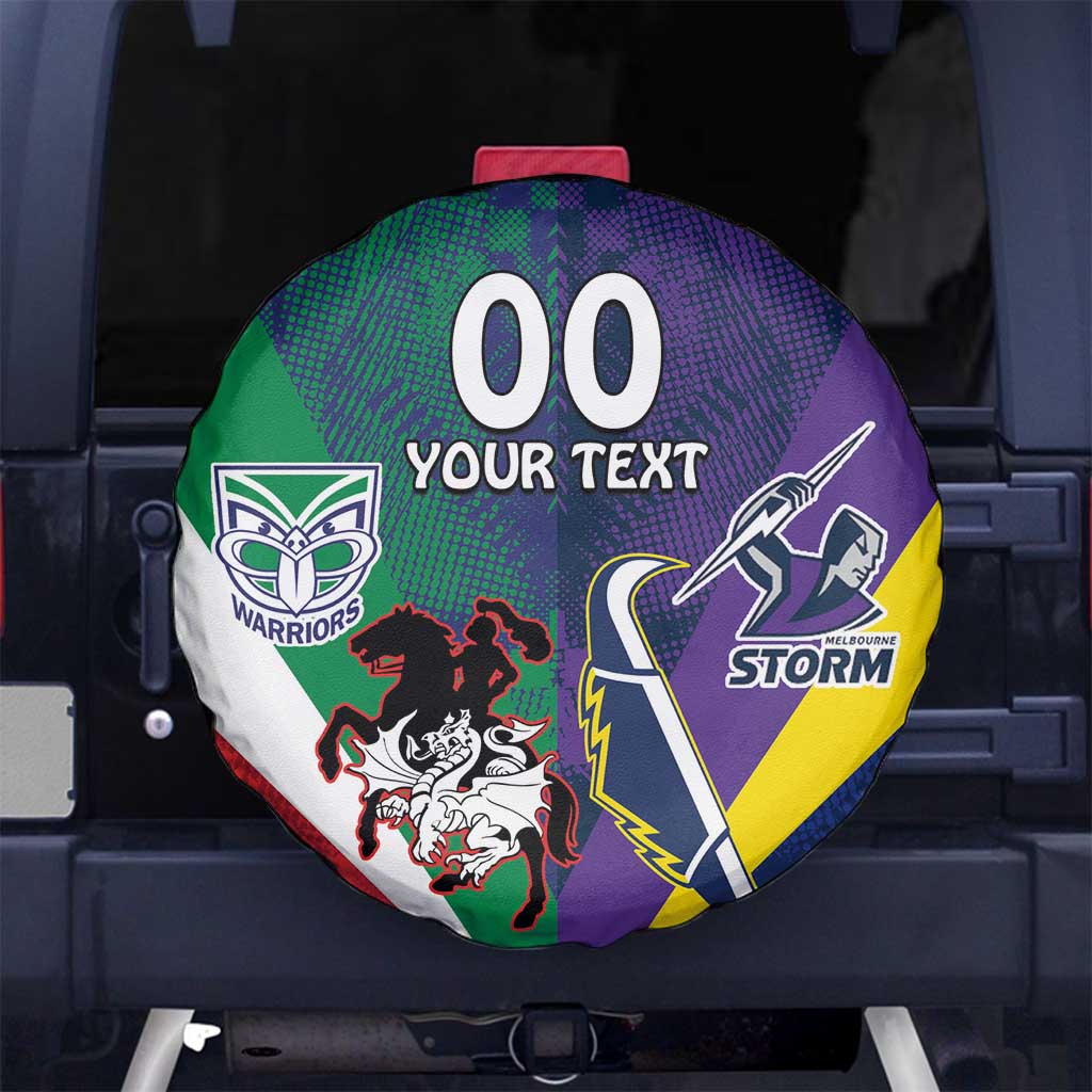 Custom Dragons-Cowboys Combine Storm-Warriors Spare Tire Cover Sport Style Version 02