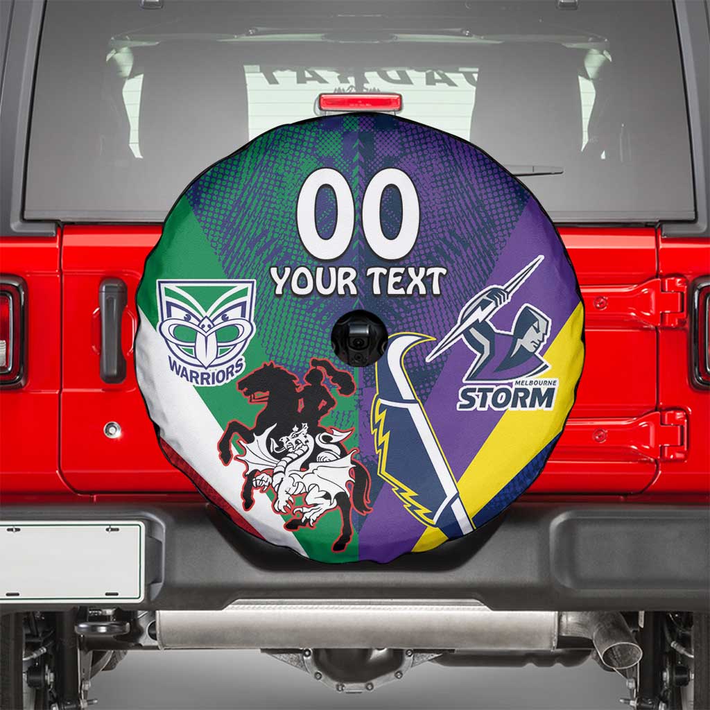 Custom Dragons-Cowboys Combine Storm-Warriors Spare Tire Cover Sport Style Version 02