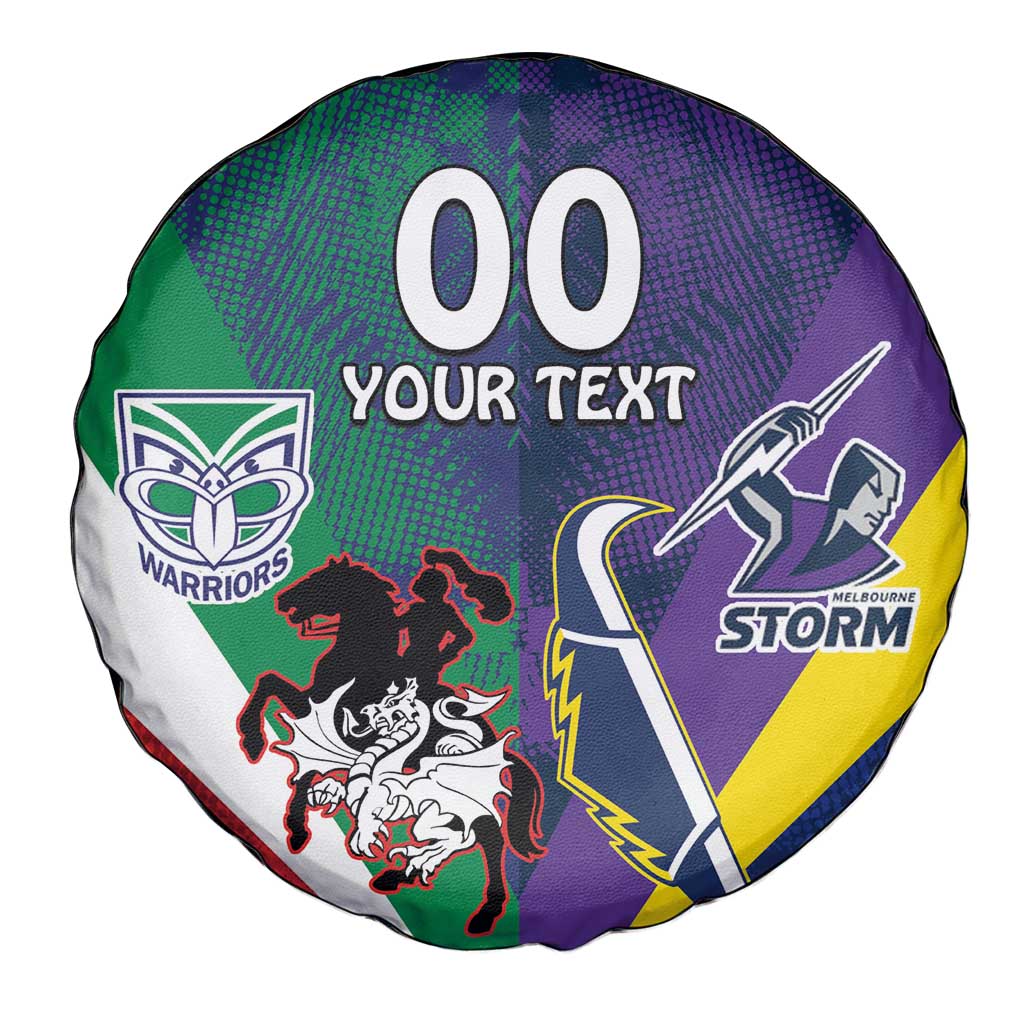 Custom Dragons-Cowboys Combine Storm-Warriors Spare Tire Cover Sport Style Version 02