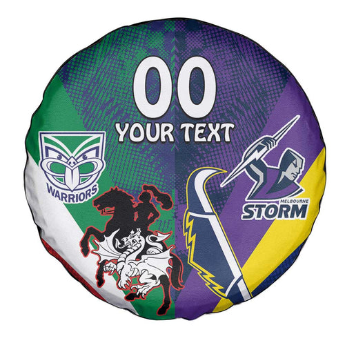Custom Dragons-Cowboys Combine Storm-Warriors Spare Tire Cover Sport Style Version 02
