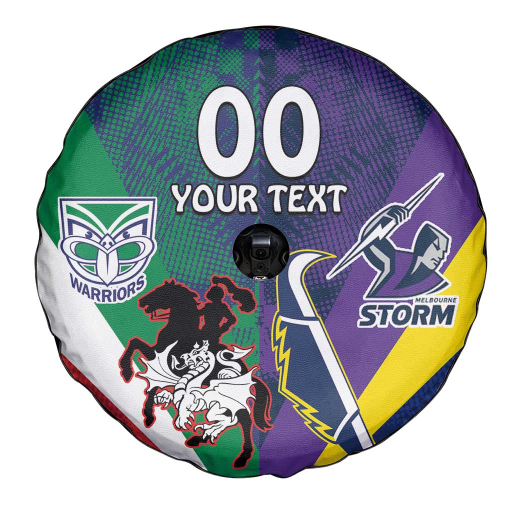 Custom Dragons-Cowboys Combine Storm-Warriors Spare Tire Cover Sport Style Version 02