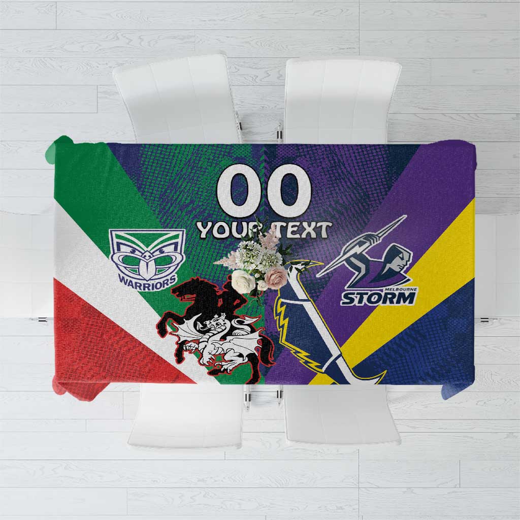 Custom Dragons-Cowboys Combine Storm-Warriors Tablecloth Sport Style Version 02