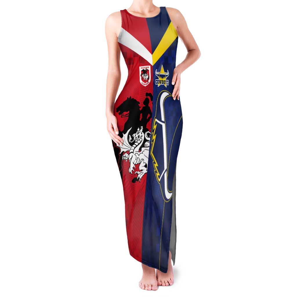 Custom Dragons-Cowboys Combine Storm-Warriors Tank Maxi Dress Sport Style Version 02