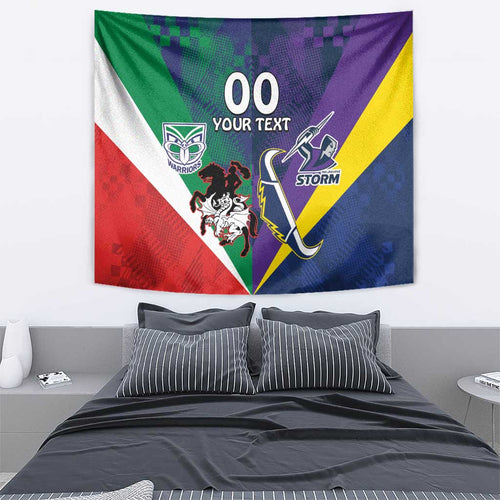 Custom Dragons-Cowboys Combine Storm-Warriors Tapestry Sport Style Version 02