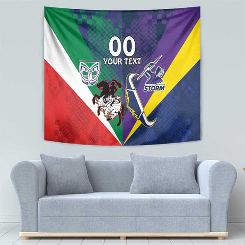 Custom Dragons-Cowboys Combine Storm-Warriors Tapestry Sport Style Version 02