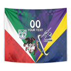 Custom Dragons-Cowboys Combine Storm-Warriors Tapestry Sport Style Version 02