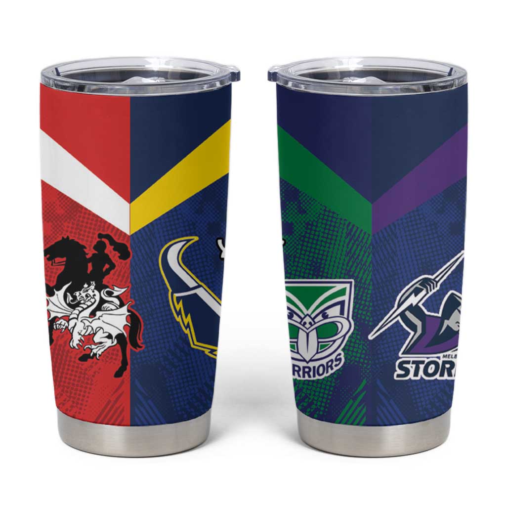 Custom Dragons-Cowboys Combine Storm-Warriors Tumbler Cup Sport Style Version 02