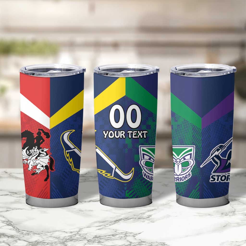 Custom Dragons-Cowboys Combine Storm-Warriors Tumbler Cup Sport Style Version 02