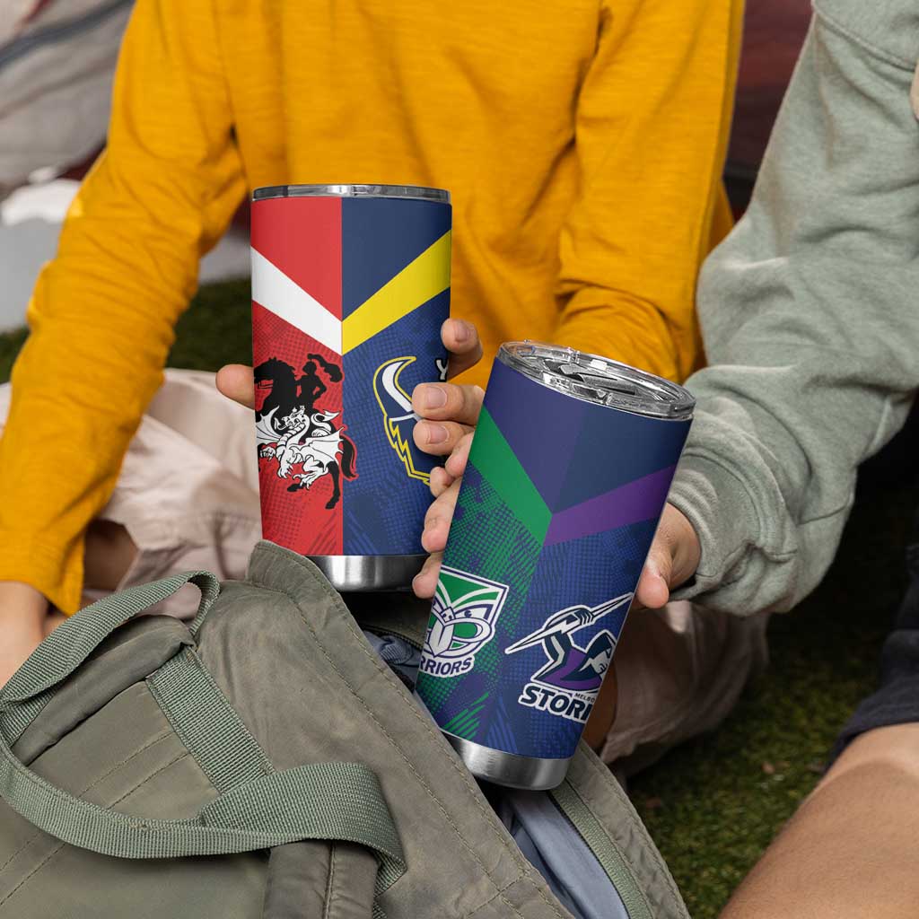 Custom Dragons-Cowboys Combine Storm-Warriors Tumbler Cup Sport Style Version 02