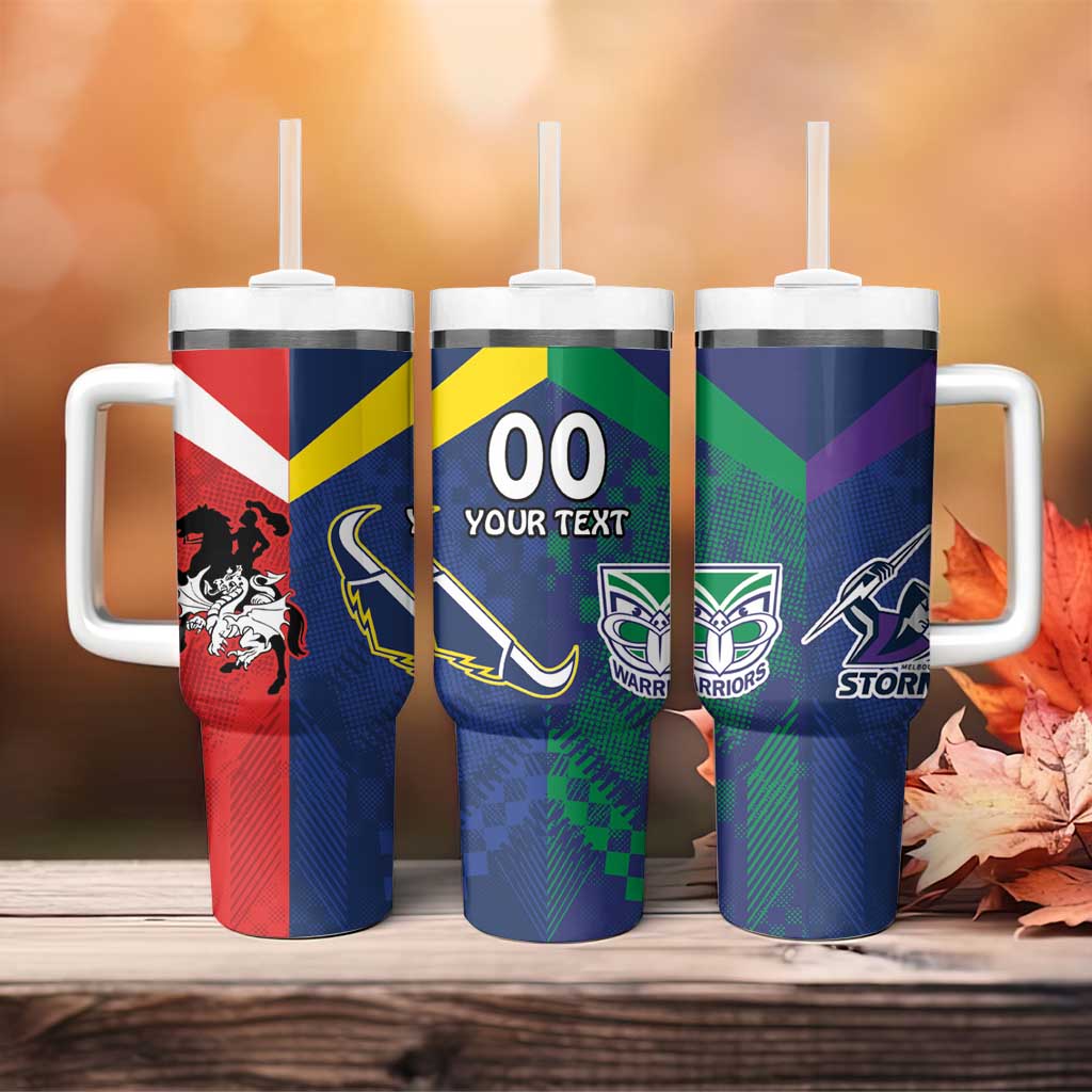 Custom Dragons-Cowboys Combine Storm-Warriors Tumbler With Handle Sport Style Version 02