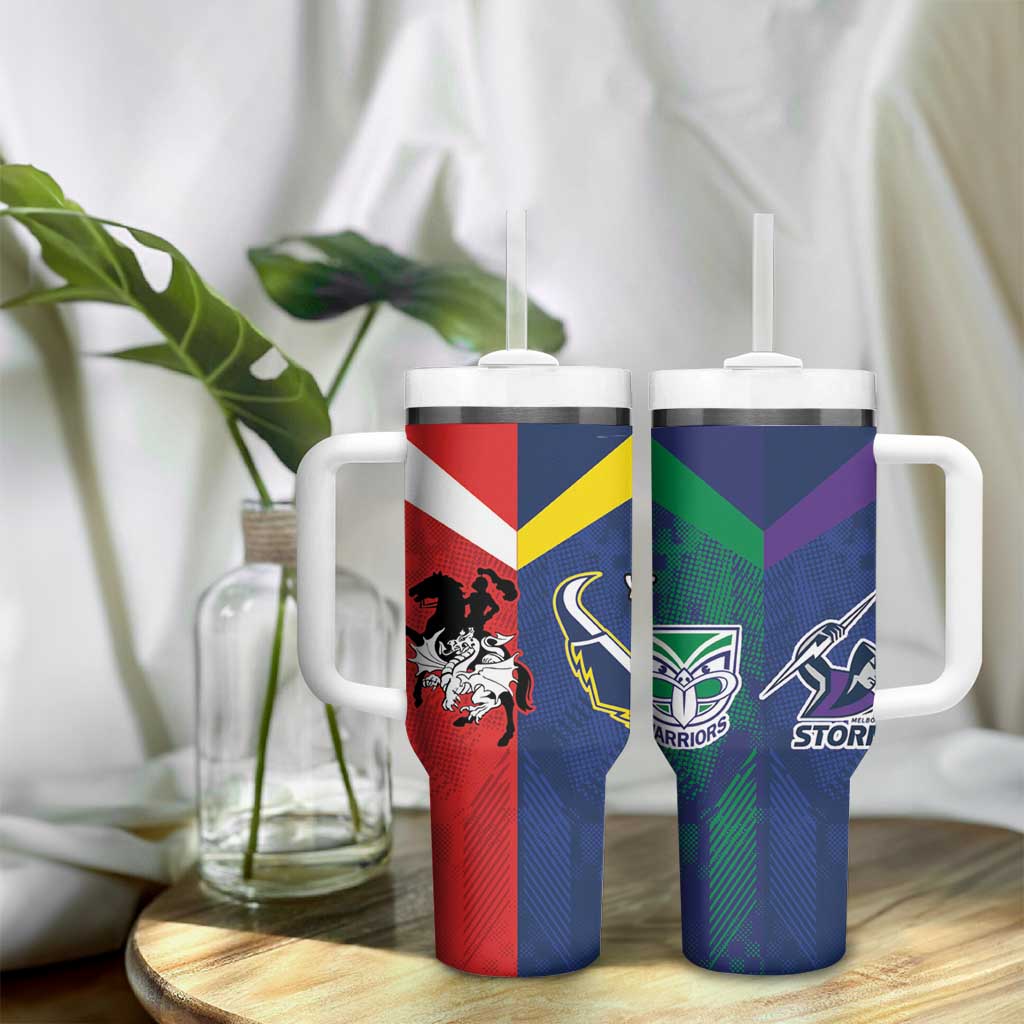 Custom Dragons-Cowboys Combine Storm-Warriors Tumbler With Handle Sport Style Version 02
