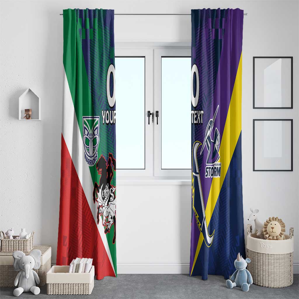 Custom Dragons-Cowboys Combine Storm-Warriors Window Curtain Sport Style Version 02