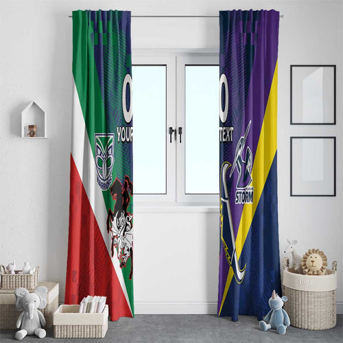 Custom Dragons-Cowboys Combine Storm-Warriors Window Curtain Sport Style Version 02