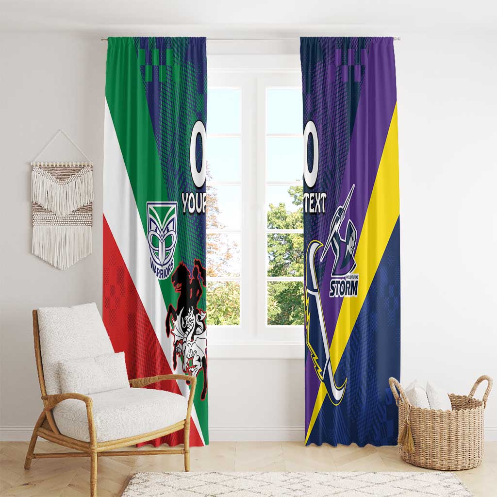 Custom Dragons-Cowboys Combine Storm-Warriors Window Curtain Sport Style Version 02