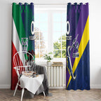 Custom Dragons-Cowboys Combine Storm-Warriors Window Curtain Sport Style Version 02