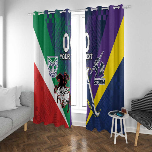 Custom Dragons-Cowboys Combine Storm-Warriors Window Curtain Sport Style Version 02