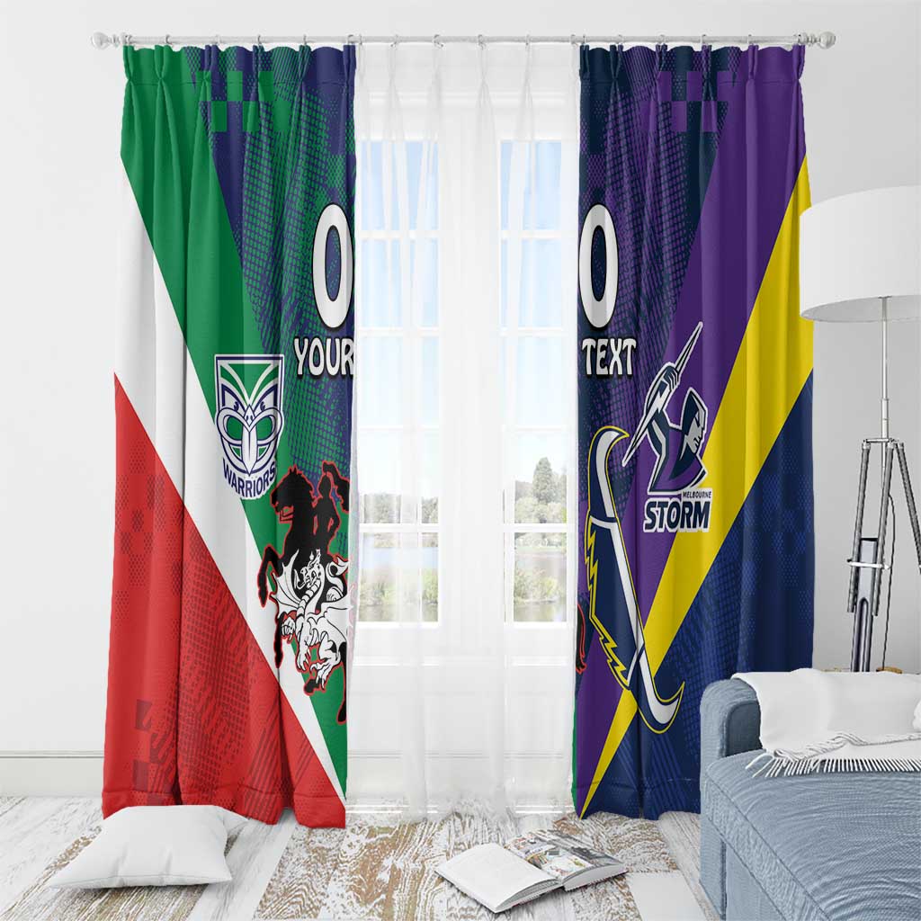 Custom Dragons-Cowboys Combine Storm-Warriors Window Curtain Sport Style Version 02
