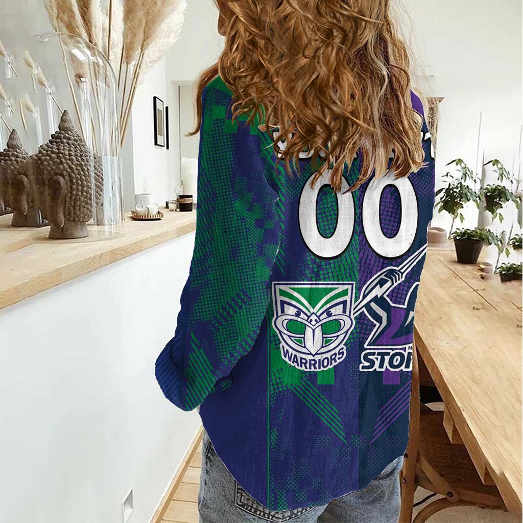 Custom Dragons-Cowboys Combine Storm-Warriors Women Casual Shirt Sport Style Version 02