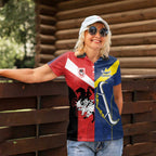 Custom Dragons-Cowboys Combine Storm-Warriors Women Polo Shirt Sport Style Version 02