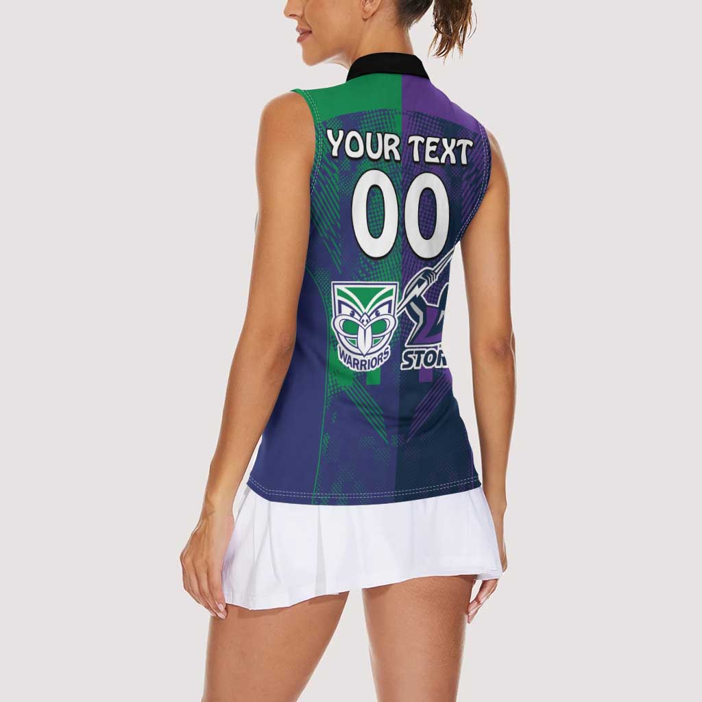 Custom Dragons-Cowboys Combine Storm-Warriors Women Sleeveless Polo Shirt Sport Style Version 02