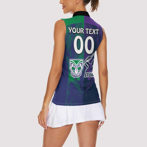 Custom Dragons-Cowboys Combine Storm-Warriors Women Sleeveless Polo Shirt Sport Style Version 02