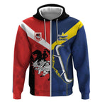 Custom Dragons-Cowboys Combine Storm-Warriors Zip Hoodie Sport Style Version 02