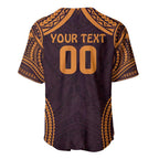 Custom Broncos Rugby Baseball Jersey With Polynesian Style