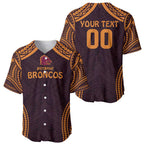 Custom Broncos Rugby Baseball Jersey With Polynesian Style