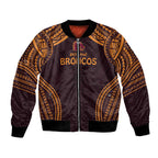 Custom Broncos Rugby Bomber Jacket With Polynesian Style