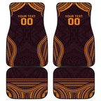 Custom Broncos Rugby Car Mats With Polynesian Style