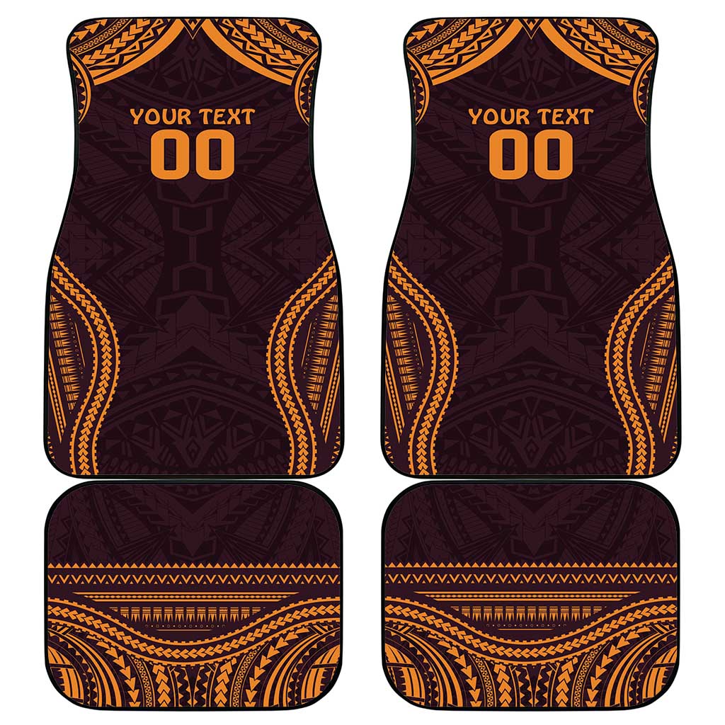 Custom Broncos Rugby Car Mats With Polynesian Style