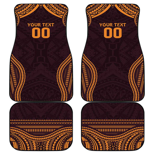 Custom Broncos Rugby Car Mats With Polynesian Style