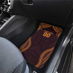Custom Broncos Rugby Car Mats With Polynesian Style