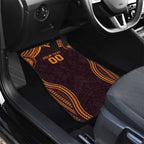 Custom Broncos Rugby Car Mats With Polynesian Style