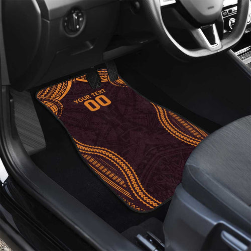 Custom Broncos Rugby Car Mats With Polynesian Style