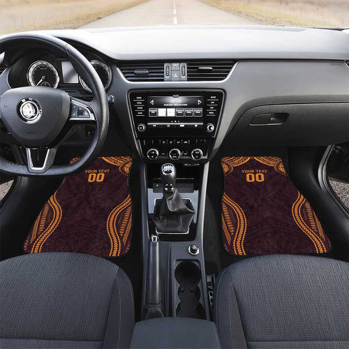 Custom Broncos Rugby Car Mats With Polynesian Style