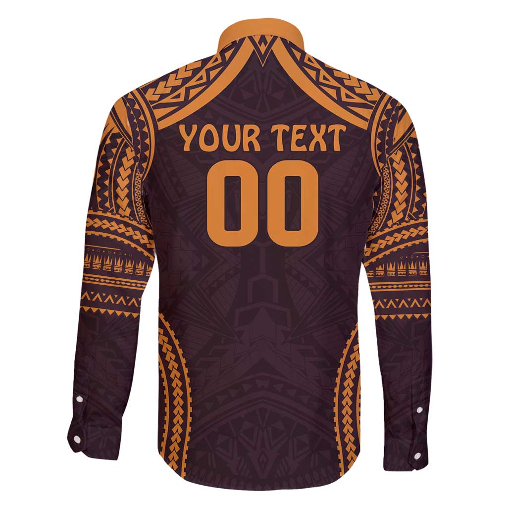 Custom Broncos Rugby Family Matching Long Sleeve Bodycon Dress and Hawaiian Shirt With Polynesian Style