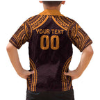 Custom Broncos Rugby Family Matching Mermaid Dress and Hawaiian Shirt With Polynesian Style