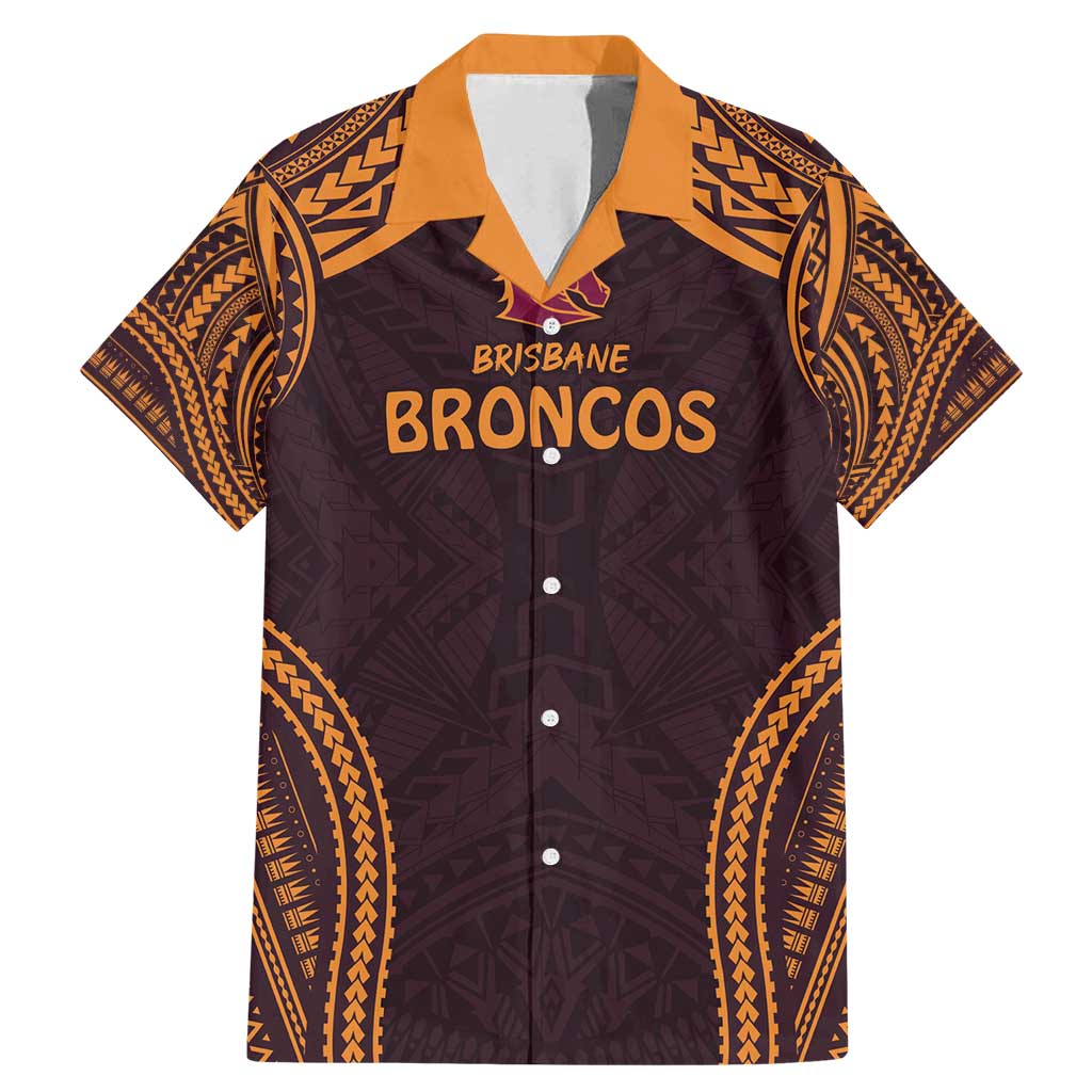 Custom Broncos Rugby Family Matching Mermaid Dress and Hawaiian Shirt With Polynesian Style
