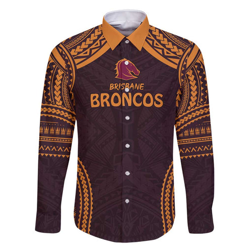 Custom Broncos Rugby Family Matching Mermaid Dress and Hawaiian Shirt With Polynesian Style